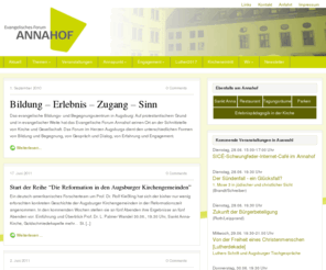 annahof-augsburg.de: Evangelisches Forum Annahof | Bildung, Erlebnis, Zugang, Sinn
Evangelisches Forum Annahof Augsburg
Kircheneintritt
Annahof
Annapunkt
Luther
Evangelisch
Kirche Augsburg