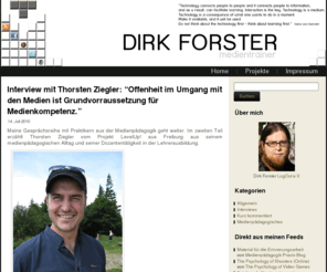 dirk-forster.com: Dirk Forster
Medienpädagogische Angebote, Konzepte, Beratung