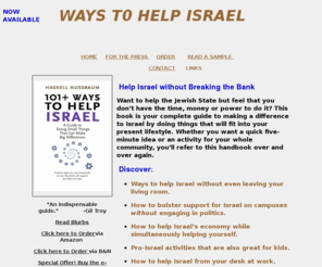 waystohelpisrael.com: Ways to Help Israel
101  Ways to Help Israel