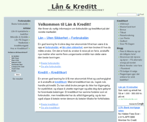 lanogkreditt.com: Lån & Kreditt - Norske kredittkort & lån uten sikkerhet
