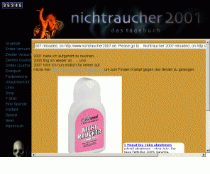 nichtraucher2001.de: Nichtraucher2001
Nichtraucher Tagebuch