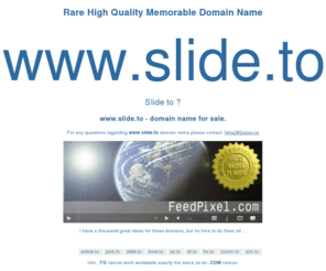 slide.to: slide.to - domain name for sale.
slide.to - domain name for sale.