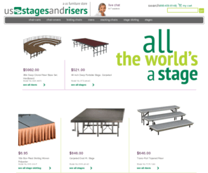 usstagesandrisers.com: Portable Stages, Choral Risers | US Stages and Risers
Our vast selection of portable stages, folding stages, folding chairs and chair carts make it easy to take your show on the road. Save money at US Stages and Risers.