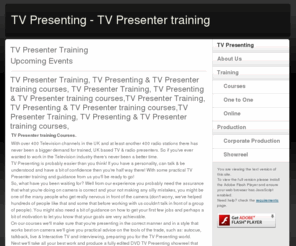 training4tv.com: TV Presenting - TV Presenter training
The original TV Presenter training Academy specialising in helping people get into the world of TV Presenting.