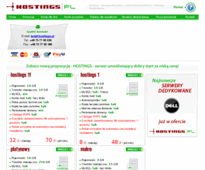 j.com.pl: Hostings.pl
Serwery dedykowane, konta www, hosting, konta reseller, serwery wirtualne