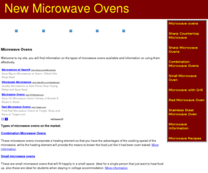 newmicrowaveovens.com: New Microwave Ovens - Microwave ovens
Information on microwave ovens.