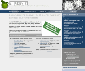 tncworld.com: VILLY NISSEN ApS - Autobranchens virksomhedskonsulent
VILLY NISSEN ApS tilbyder via www.autobranchen.dk konsulentassistance indenfor autobranchen herunder generationsskifte, salg af virksomheder, værksteder og bilforhandlere, regnskaber og business management