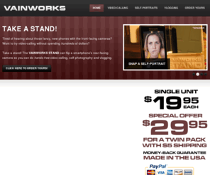vainworks.com: vainworks — No front-facing camera? No problem. Use the Vainworks Stand!
No front-facing camera? No problem. Use the Vainworks Stand!