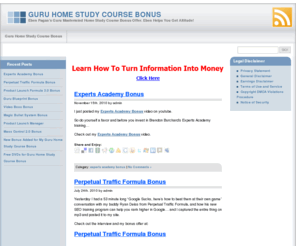 guruhomestudycoursebonus.com: Guru Home Study Course Bonus
Eben Pagan's guru home study course bonus offer from Jeff Johnson.