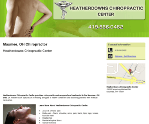 heatherdownschiro.com: Chiropractor Maumee, OH - Heatherdowns Chiropractic Center
Heatherdowns Chiropractic Center provides Chiropractor services to Maumee, OH. Call 419-866-0462 for safe & effective treatments.