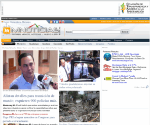 mnoticias.com.mx: Mnoticias - Noticias, Monterrey  Mexico
Mnoticias Noticias Monterrey , Informacion  del estado de  Nuevo Leon y Mexuco  contenido de  informacion  a traves de  la red de  internet Notired: local , nacional, internacional , deportes,  politica, elecciones, galerias de fotos, titulares. Siga el acontecimiento de la informacion nacional en nuestras areas itreactivas.