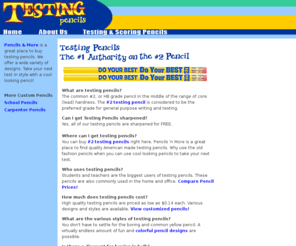 testing-pencils.net: Testing Pencils - #1 Source for #2 Testing Pencils
Pencil info, facts, trivia, and suggestions on getting the best quality and pricing. Everything you want to know about pencils can be found right here!  You will be suprised to know that...