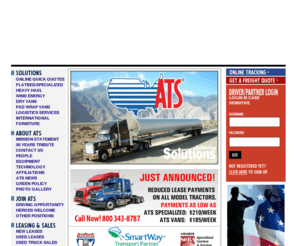 ats-usedequipment.com: Anderson Dry Van, Flatbed, Specialized, Heavy Haul, Pad Wrap, Wind Energy, International, Trucking Company
Anderson Trucking Service. Van, Flatbed, Specialized, Heavy Haul and  Wind Energy, Logistics and International transportation services