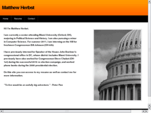 matthew-herbst.com: Matthew Herbst
Website of Matthew Herbst with about, resume, contact, etc.
