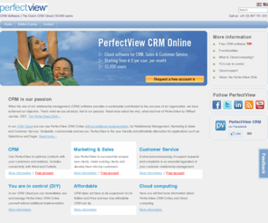 perfectviewcrm.com: CRM software | PerfectView CRM Online | Online CRM Software - Relatiebeheer, Sales & Klantenservice
CRM software (online en gratis) voor Relatiebeheer, Sales en Klantenservice. CRM software Voor kleine, middelgrote en grote organisaties. Vraag nu een Gratis CRM account aan!