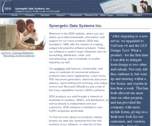 synergetic-data.com: Synergetic Data Systems Inc.
Synergetic Data Systems Inc., software publisher of UnForm, General Report Writer, sdOffice, sdStor, dServe, and MailCall