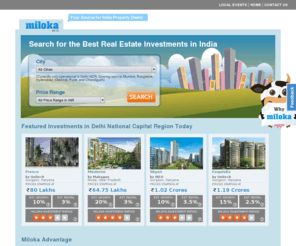 miloka.com: Miloka | India Real Estate
The simplest way to invest in Indian real estate. Learn, search , evaluate & analyze, finance and close property transactions with Miloka. 