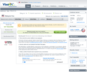 visamalaysia.com: Malaysia Visa: Application, Requirements. Apply for Malaysian Visas Online.
Malaysia Visa  Services: Secure Online Application; Tourist, Business, Private Visas to Malaysia. Comprehensive Information on Malaysia Visa Requirements - Apply Now.