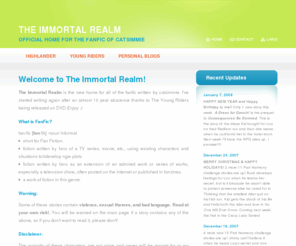 the-immortal-realm.net: The Official FanFic Home of catsimmie
Official site for the Fan Fic of catsimmie