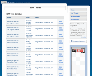 twintickets.net: Twin Tickets | Minnesota Twins Ticket Specialists
TwinTickets.net for all Twin tickets. Cheap tickets, premium tickets, widest selection.