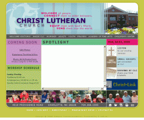 christelca.org: Christ Lutheran Church Making Christ Known
Diverse worship environments
Children's Center
Academy of Fine Arts
Beacon Bookstore
Contemporary Worship
Traditional Worship
