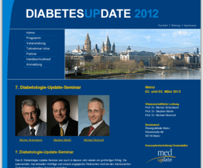 diabetes-update.com: Fortbildung & Seminar für Diabetologen | Diabetes-Update.com | CME Punkte bei der LÄK Rheinland-Pfalz beantragt
Das 7. Diabetologie-Update-Seminar findet in Mainz am 2. und 3. März 2012 statt und ist wieder als CME Fortbildung bei der LÄK Rheinland-Pfalz beantragt.