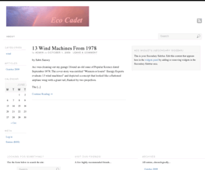 ecocadet.com: EcoCadet - greenWavelength.com's alter ego
