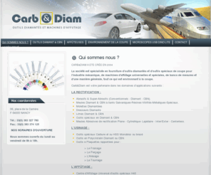 fraisage-depollution.com: Outils diamantés et machines d'affûtage - Carb&Diam - Outils diamantés et machines d'affûtage - Carb&Diam
Carb&Diam le spécialiste des outils de coupe en Diamant, CBN, Abrasifs-Conventionnels, Carbure, HSS, pour l’usinage par abrasion ou enlèvement de copeaux.