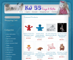 kj55shop.com: KJ55 Toys & Gifts
KJ55 shop sells mainly toys and gifts including silly bandz, plush, stuffed dolls, webkinz, littelest pet shop, cars, trains, tracks, ganz, melissa and doug, ty beanie, dragons, justin bieber, hello kitty, fuzzy family, gadgets, tinkerbell, accessories, such as necklaces, rings, bracelets, earrings, etc KJ 55 kj55shop