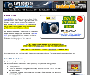 kodakc195.com: Kodak C195 | Best Deals On Kodak C195
Kodak C195 is one of the Best Kodak Easyshare C195 series. Find out where to get the Best Deals on Kodak C195