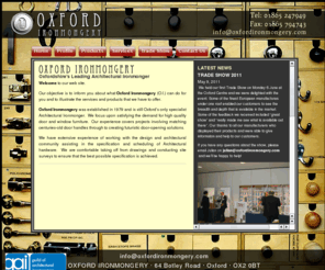 oxfordironmongery.com: Oxford Ironmongery » Oxford Ironmongery
Oxfordshire’s Leading Architectural Ironmonger