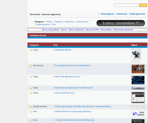 szermierka.com.pl: Szermierka - Bezpłatne ogłoszenia. szermierka.com.pl - kluby, zawodnicy, akcesoria.
Szukasz zawodników??? Chcesz zacząć trnować szermierkę??? Szukasz trenera??? Darmowe ogłoszenia sportowe, kup sprzedaj sprzęt sportowy.