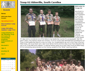 troop62.net: Troop 62
Boy Scout Troop 62 Abbeville, SC