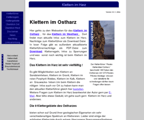 xn--kletterfhrer-klb.com: Klettern im Harz heißt klettern, klettern, klettern !
