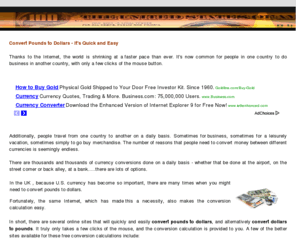 convertpoundstodollars.com: Convert Pounds to Dollars | Convert US Dollars to Pounds | Conversion
Pounds to Dollars -- The easiest ways to convert pounds to dollars, and dollars to pounds, at ConvertPoundsToDollars.com.
