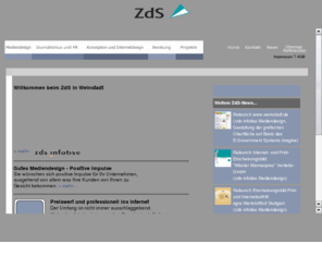 imaginekommunen.org: Projektmanagement Presseagentur Mediendesign Werbung Werbeagentur Weinstadt Rems-Murr-Kreis Baden-Württemberg
Willkomen beim ZdS in Weinstadt. Wir machen Projekte erfolgreich (Journalismus und PR, Internet-, Grafik- und Mediendesign, Werbung und Beratung).