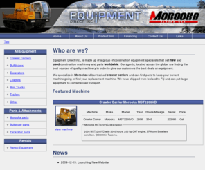 eqdirect.com: Morooka Crawler Carriers and Construction Equipment Specialists - Equipment Direct
Equipment Direct sells new and used morookas, crawler carriers, construction equipment, construction machinery, and construction parts worldwide.