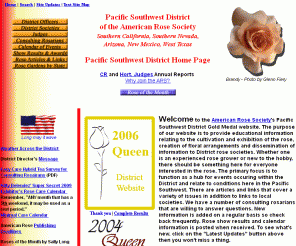 pswdistrict.org: Pacific Southwest District Home Page
This page is about rose societies in the Pacific Southwest, rose shows with an extensive calendar of events.