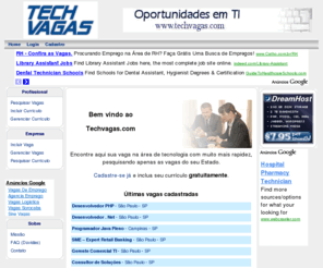 techvagas.com: Techvagas.com - Vagas em TI, Currículo Grátis
Vagas em TI