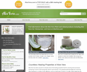 aloevera.com: Aloe Vera - Benefits of Aloe Vera Juice, Gel, and Drinks
Information about the Aloe Vera Plant and related products including Aloe Vera Gel, Moisturizer, and more at AloeVera.com