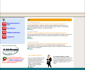 callsonhold.com: Message On Hold Inc, Quality Recorded Message On Hold
Message on Hold recording studio creating phone on hold messages