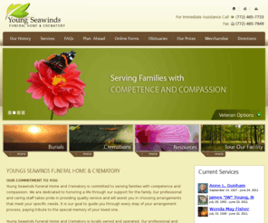 youngseawinds.com: :: Fort Pierce Florida | Young Seawinds Funeral Home & Crematory | Funerals Cremations ::
Young Seawinds Funeral Home and Crematory is located in Fort Pierce Florida. We pride ourselves on providing the highest level of service for the best value.