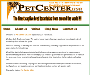 petcenter.info: PetCenterUSA.net -  Tarantulas for sale
Pet Center USA, Specializing in Taratulas for sale