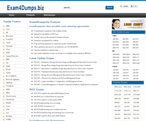 exam4dumps.biz: IT certification Learning materials, The Fastest and Guaranteed Way to Certify Now!Best Practice, Guaranteed Certify!  - Exam4Dumps.biz
The Fastest and Guaranteed Way to Certify Now!-Exam4Dumps.biz.