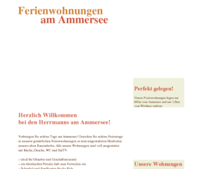 herrmann-inning.info: Ferienwohnungen am Ammersee
Günstige Ferienwohnungen am Ammersee - Genießen Sie Ihren Urlaub bei der Familie Herrmann!