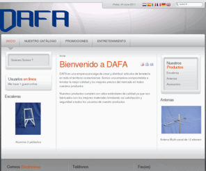 dafasa.com: Bienvenido a DAFA
DAFA, S.A ! Fabricando antenas y escaleras para su comodidad y seguridad.