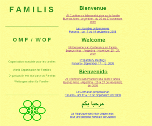 familis.org: FAMILIS - OMF Organisation mondiale pour les familles
