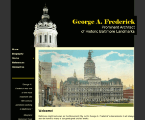 georgeafrederick.com: George A Frederick: Prominent Baltimore Architect
George A Frederick was a prominent 19th century architect of many historic Baltimore buildings.