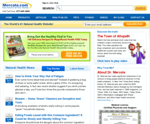 joemercola.com: Natural Health Information Articles and Health Newsletter by Dr. Joseph Mercola
Great source of health articles, optimal wellness products, and free natural health newsletter of top medical news by Dr. Joseph Mercola