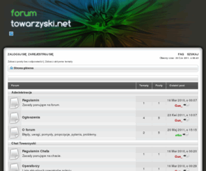 towarzyski.org: Towarzyski.net - forum towarzyskie dla każdego! • Strona główna
Forum dyskusyjne towarzyski.net - dla kazdego. Znajdz ciekawe dyskusje, interesujace tematy.